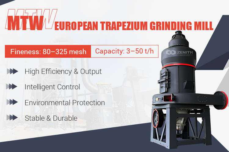 Zenith MTW European Trapezium Mill Proves Its Strength in Quicklime Grinding Project in India